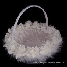 Flower decoration lace accessories bridal party wedding flower girl basket